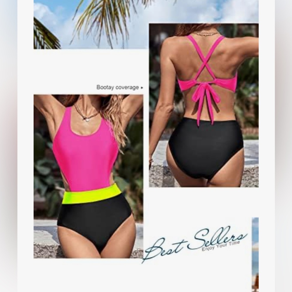 NWT - MOLYBELL - One Piece Swimsuit for Women High Waisted Swimsuit - Picture 4 of 7